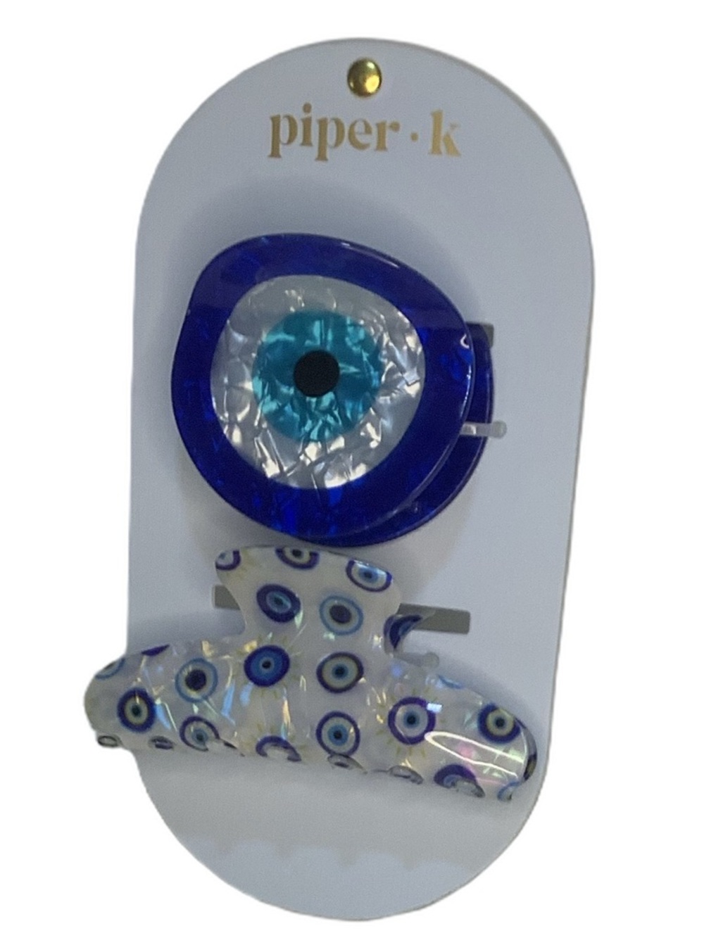 Piper K Evil Eye Set Of 2 Hair Claw Clips New